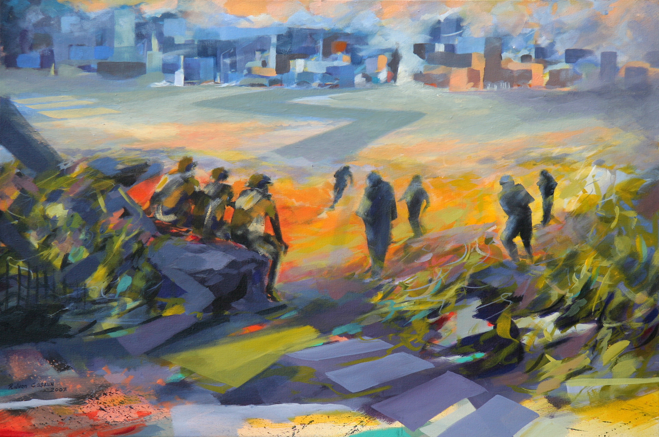 Tuval Üzerine Akrilik 'Zor Oyun' 60x90cm 2007